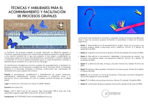 Tecnicas y habilidades para el acompañamiento y facilitación de procesos grupales